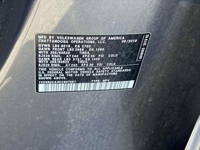 2019 Volkswagen Atlas 3.6L V6 SE w/Technology R-Line